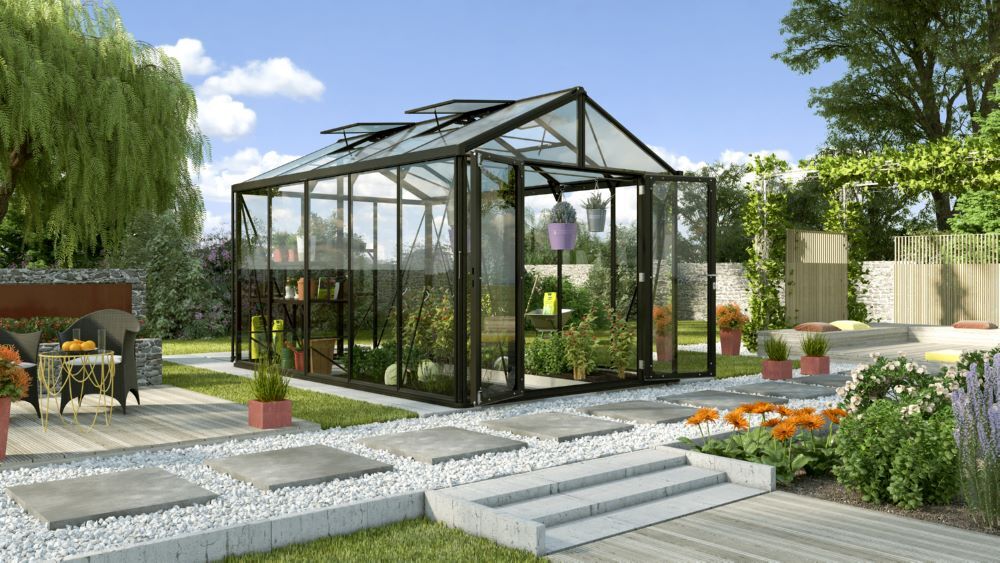 Vitavia Zeus Comfort 10000 ESG / HKP schwarz Länge 3908 x Breite 2584 mm Produktbild Vitavia Zeus Comfort 10000 ESG / HKP schwarz Länge 3908 x Breite 2584 mm bild 2