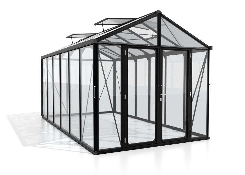 Vitavia Gewächshaus Zeus Comfort 11900 ESG / HKP schwarz Produktbild Vitavia Gewächshaus Zeus Comfort 11900 ESG / HKP schwarz
