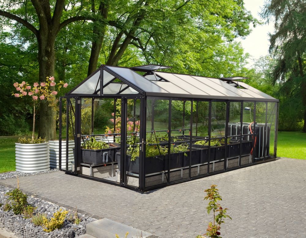 Vitavia Gewächshaus Zeus Comfort 15700 ESG / HKP schwarz B 2584 x L 6140 mm Produktbild Vitavia Gewächshaus Zeus Comfort 15700 ESG / HKP schwarz B 2584 x L 6140 mm bild 2