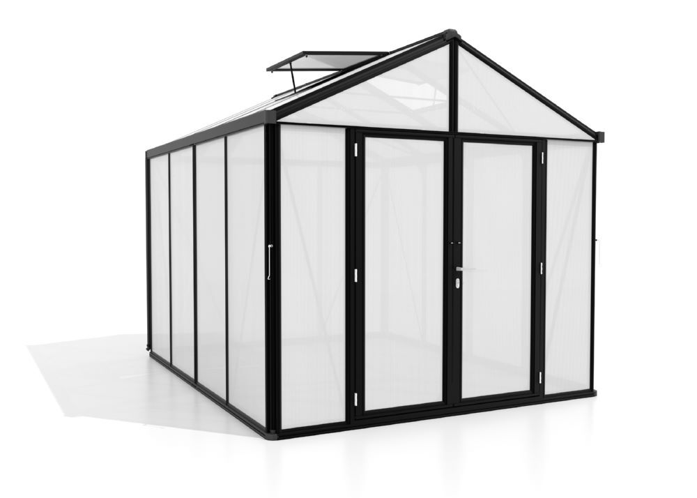 Vitavia Gewächshaus Zeus Comfort 8100 HKP B 2584 mm 16 mm schwarz Produktbild Vitavia Gewächshaus Zeus Comfort 8100 HKP B 2584 mm 16 mm schwarz