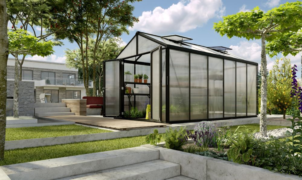 Vitavia Gewächshaus Zeus Comfort 11900 HKP 16 mm schwarz Produktbild Vitavia Gewächshaus Zeus Comfort 11900 HKP 16 mm schwarz bild 2