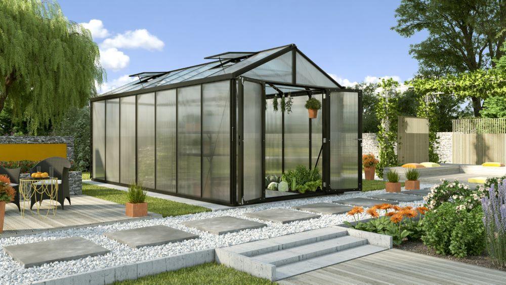 Vitavia Zeus Comfort Gewächshaus 13800 HKP 10 mm schwarz Produktbild Vitavia Zeus Comfort Gewächshaus 13800 HKP 10 mm schwarz bild 2