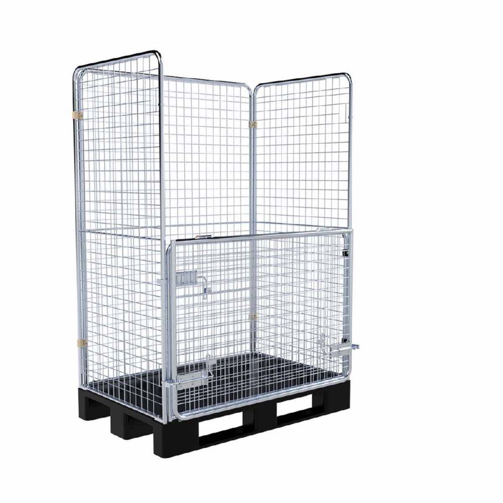 ESB Entsorgungsbehälter 1600 KU RC auf Kunststoffpalette 1200 x 800 mm ESB Entsorgungsbehälter 1600 KU RC auf Kunststoffpalette 1200 x 800 mm