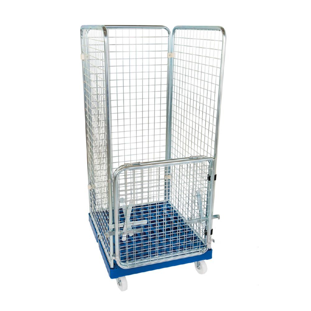 ESB Rollbehälter ADB 1460 KU Vorderwand klappbar blau H 1640 mm Produktbild ESB Rollbehälter ADB 1460 KU Vorderwand klappbar blau H 1640 mm bild 2