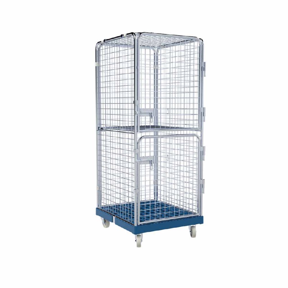 ESB Rollbehälter ADB 1600 KU 2 Türen Boden klappbar blau H 1810 mm Produktbild ESB Rollbehälter ADB 1600 KU 2 Türen Boden klappbar blau H 1810 mm