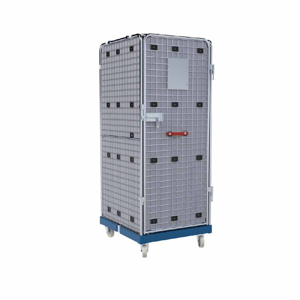ESB Rollbehälter ADB 1600 KU 1 Tür Boden klappbar blau H 1810 mm Produktbild ESB Rollbehälter ADB 1600 KU 1 Tür Boden klappbar blau H 1810 mm