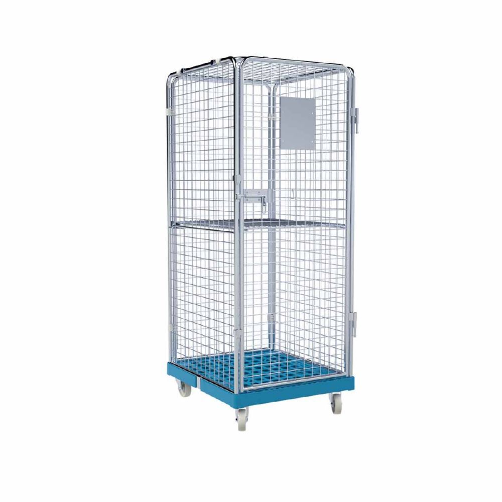 ESB Rollbehälter ADB 1600 KU Boden klappbar 1 Tür blau H 1810 mm Produktbild ESB Rollbehälter ADB 1600 KU Boden klappbar 1 Tür blau H 1810 mm
