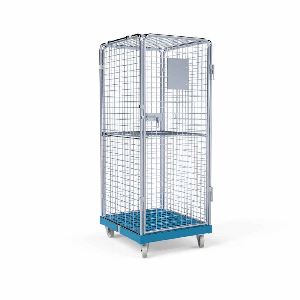 ESB Rollbehälter ADB 1600 KU Boden klappbar 1 Tür blau H 1810 mm Produktbild ESB Rollbehälter ADB 1600 KU Boden klappbar 1 Tür blau H 1810 mm bild 4