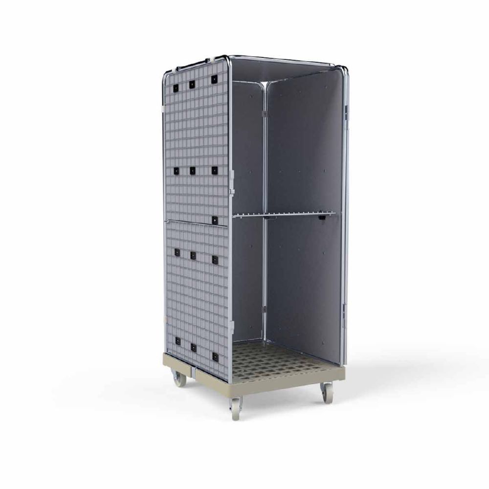 ESB Rollbehälter ADB 1600 KU Klappboden und Auskleidung grau H 1810 mm ESB Rollbehälter ADB 1600 KU Klappboden und Auskleidung grau H 1810 mm