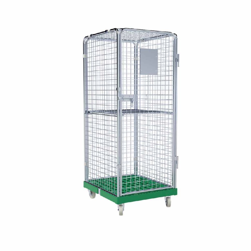 ESB Rollbehälter ADB 1600 KU Boden klappbar 1 Tür grün H 1810 mm Produktbild ESB Rollbehälter ADB 1600 KU Boden klappbar 1 Tür grün H 1810 mm