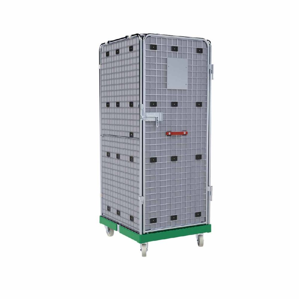 ESB Rollbehälter ADB 1600 KU mit Auskleidung 1 Klappboden grün H 1810 mm Produktbild ESB Rollbehälter ADB 1600 KU mit Auskleidung 1 Klappboden grün H 1810 mm