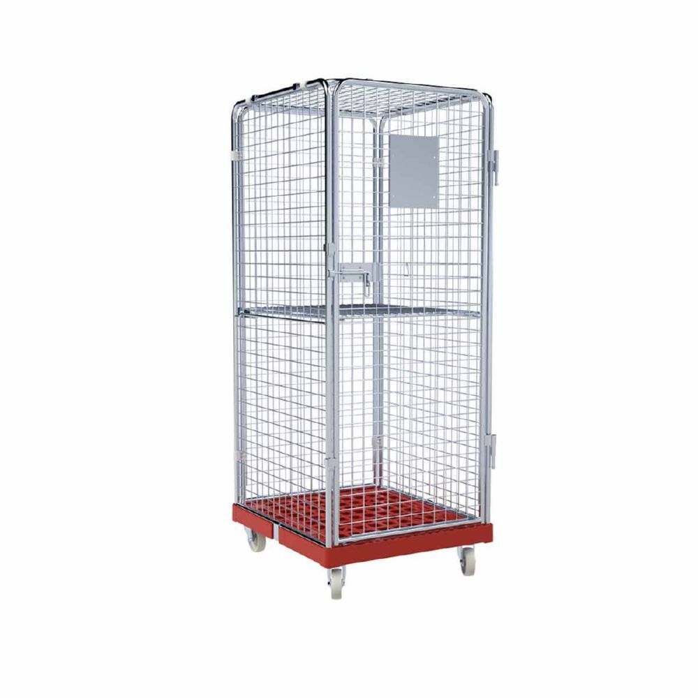 ESB Rollbehälter ADB 1600 KU teilweise klappbar rot H 1810 mm Produktbild ESB Rollbehälter ADB 1600 KU teilweise klappbar rot H 1810 mm