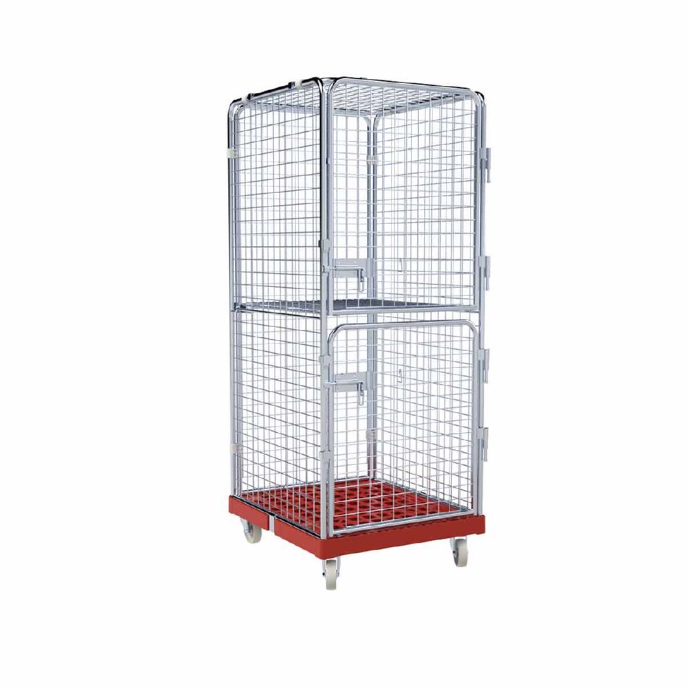 ESB Rollbehälter ADB 1600 KU teilweise klappbar rot H 1810 mm Produktbild ESB Rollbehälter ADB 1600 KU teilweise klappbar rot H 1810 mm