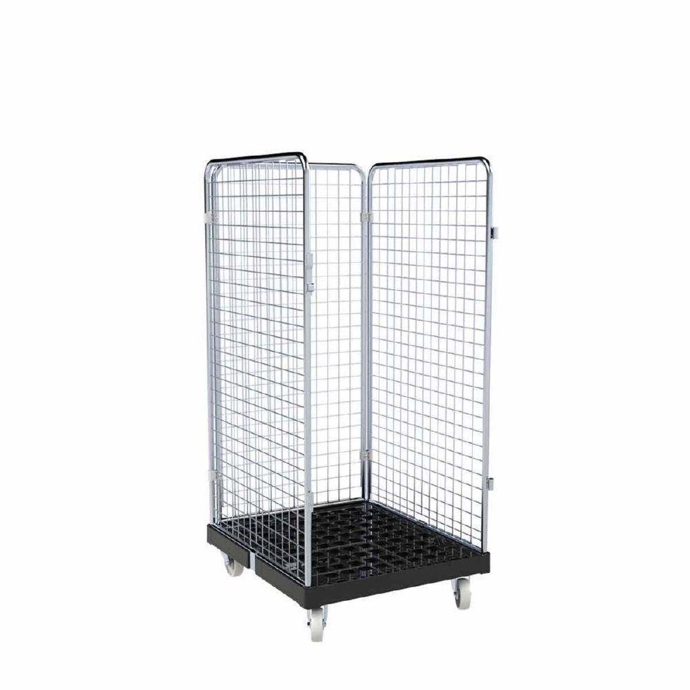ESB Rollbehälter ADB 1350 KU 3 seitig schwarz 724 x 815 x 1540 mm Produktbild ESB Rollbehälter ADB 1350 KU 3 seitig schwarz 724 x 815 x 1540 mm