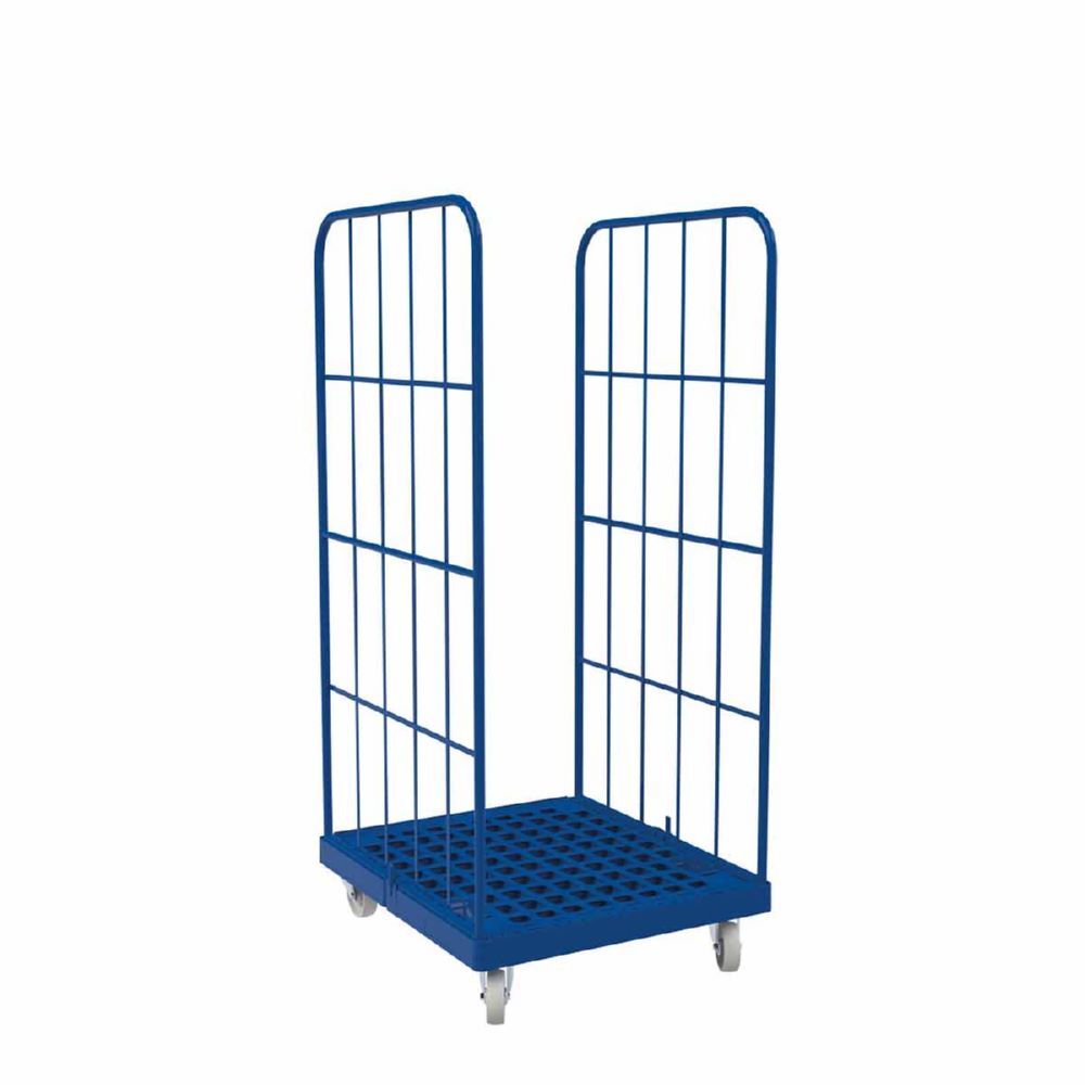 ESB Rollbehälter 1450 KU 2 seitig blau 724 x 815 x 1630 mm Produktbild ESB Rollbehälter 1450 KU 2 seitig blau 724 x 815 x 1630 mm