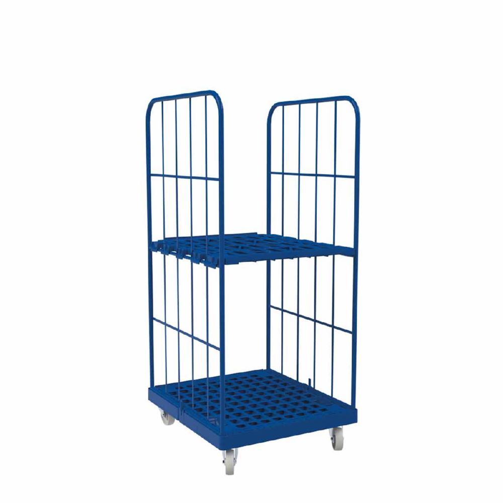 ESB Rollbehälter 1450 KU 2 seitig blau 724 x 815 x 1630 mm Produktbild ESB Rollbehälter 1450 KU 2 seitig blau 724 x 815 x 1630 mm bild 2