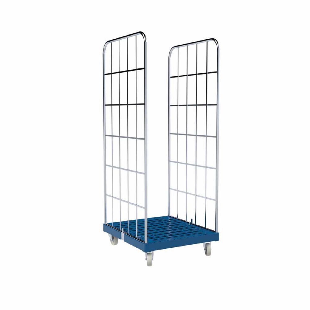 ESB Rollbehälter 1650 KU Cr3 2 seitig blau 724 x 815 x 1830 mm Produktbild ESB Rollbehälter 1650 KU Cr3 2 seitig blau 724 x 815 x 1830 mm