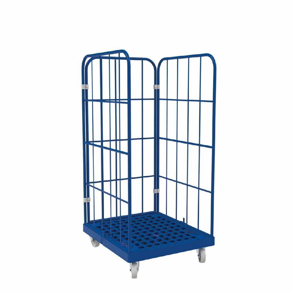 ESB Rollbehälter 1350 KU 3 seitig in blau 724 x 815 x 1530 mm Produktbild ESB Rollbehälter 1350 KU 3 seitig in blau 724 x 815 x 1530 mm