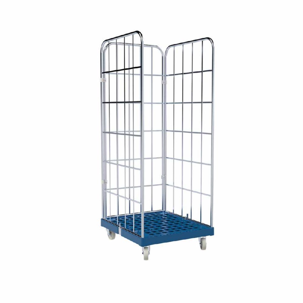 ESB Rollbehälter 1650 KU mit 3 Seiten blau 724 x 815 x 1830 mm Produktbild ESB Rollbehälter 1650 KU mit 3 Seiten blau 724 x 815 x 1830 mm