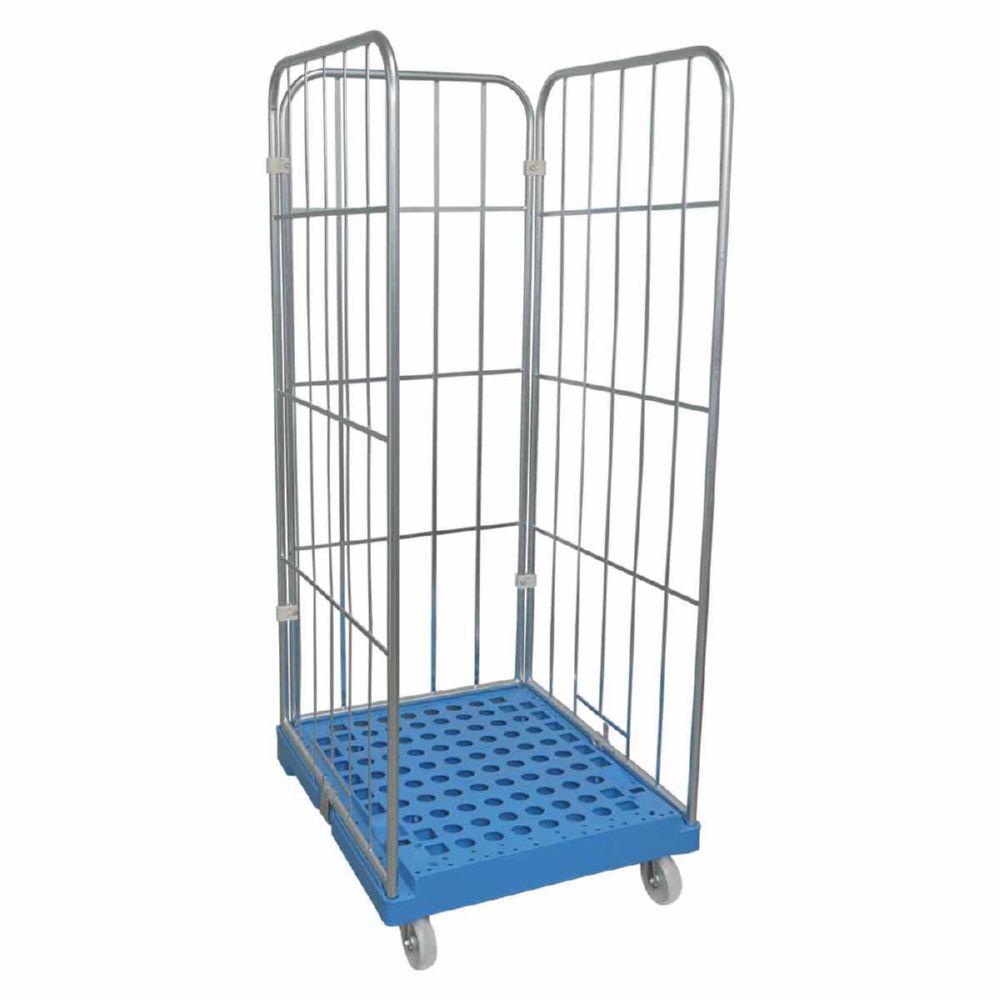 ESB Rollbehälter 1600 KU blau Schrägboden 724 x 815 x 1782 mm Produktbild ESB Rollbehälter 1600 KU blau Schrägboden 724 x 815 x 1782 mm