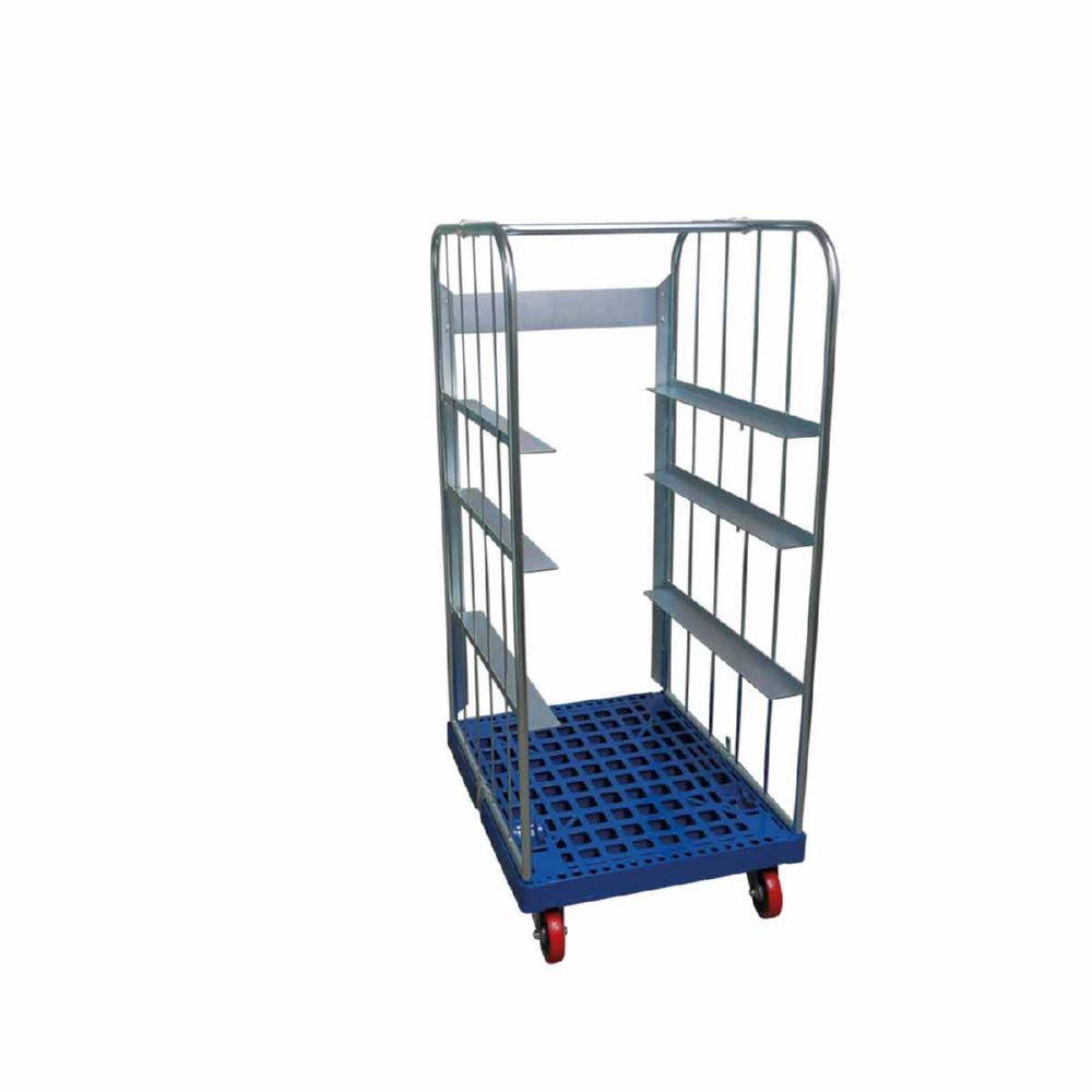 ESB Rollbehälter 1350 KU für Euronorm Boxen blau H 1560 mm Produktbild ESB Rollbehälter 1350 KU für Euronorm Boxen blau H 1560 mm