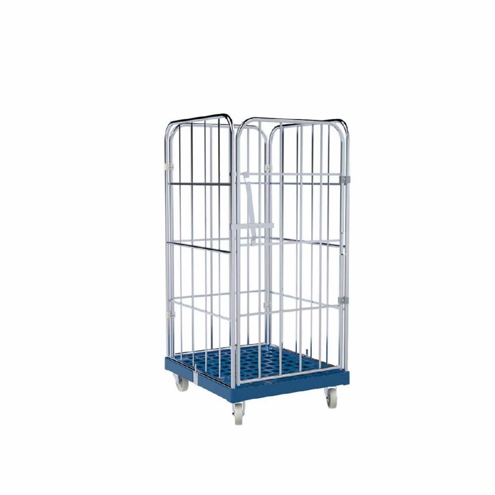 ESB Rollbehälter 1350 KU 1 Vorderwand in blau 724 x 815 x 1530 mm Produktbild ESB Rollbehälter 1350 KU 1 Vorderwand in blau 724 x 815 x 1530 mm