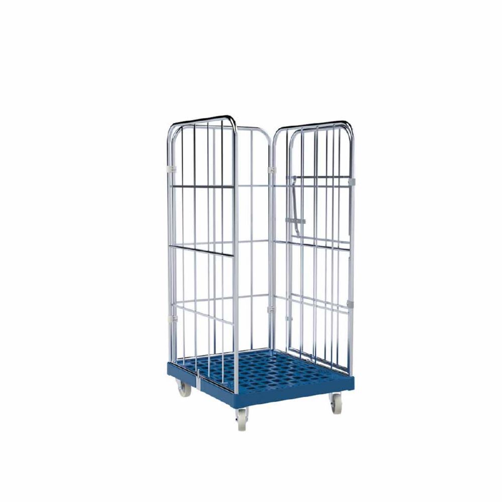 ESB Rollbehälter 1350 KU 1 Vorderwand in blau 724 x 815 x 1530 mm Produktbild ESB Rollbehälter 1350 KU 1 Vorderwand in blau 724 x 815 x 1530 mm bild 2