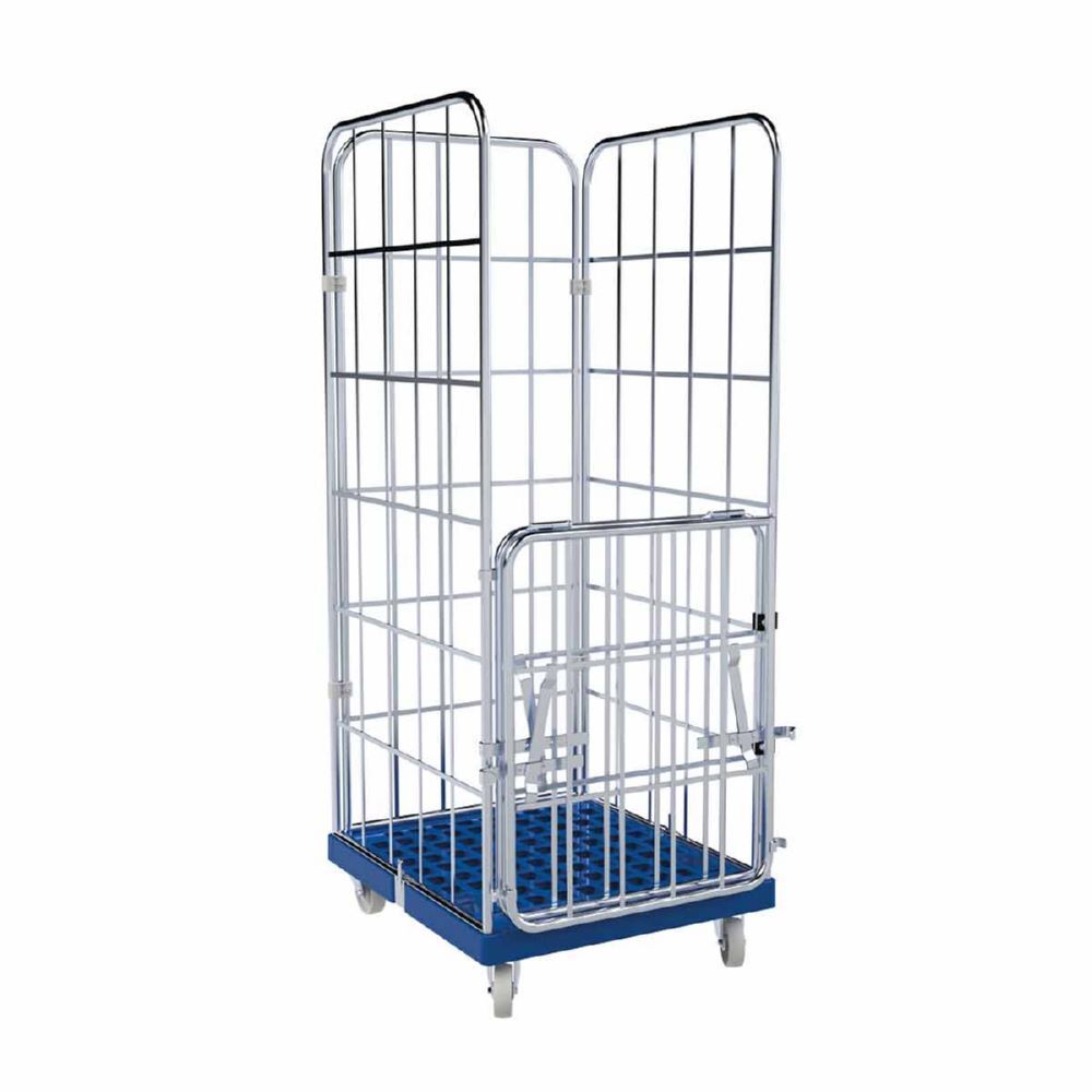 ESB Rollbehälter 1650 KU 4 Seiten Vorderwand klappbar blau H 1830 mm ESB Rollbehälter 1650 KU 4 Seiten Vorderwand klappbar blau H 1830 mm