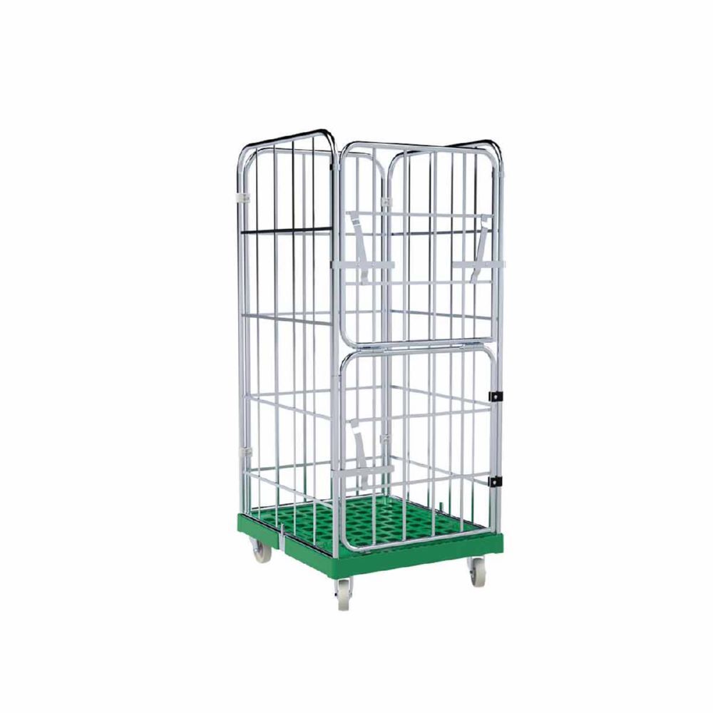 ESB Rollbehälter 1460 KU Vorderwand klappbar Farbe blau H 1640 mm Produktbild ESB Rollbehälter 1460 KU Vorderwand klappbar Farbe blau H 1640 mm