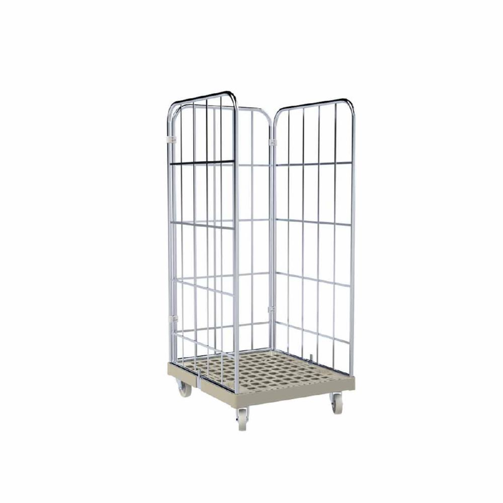 ESB Rollbehälter 1460 KU 3 seitig grau 724 x 815 x 1640 mm Produktbild ESB Rollbehälter 1460 KU 3 seitig grau 724 x 815 x 1640 mm