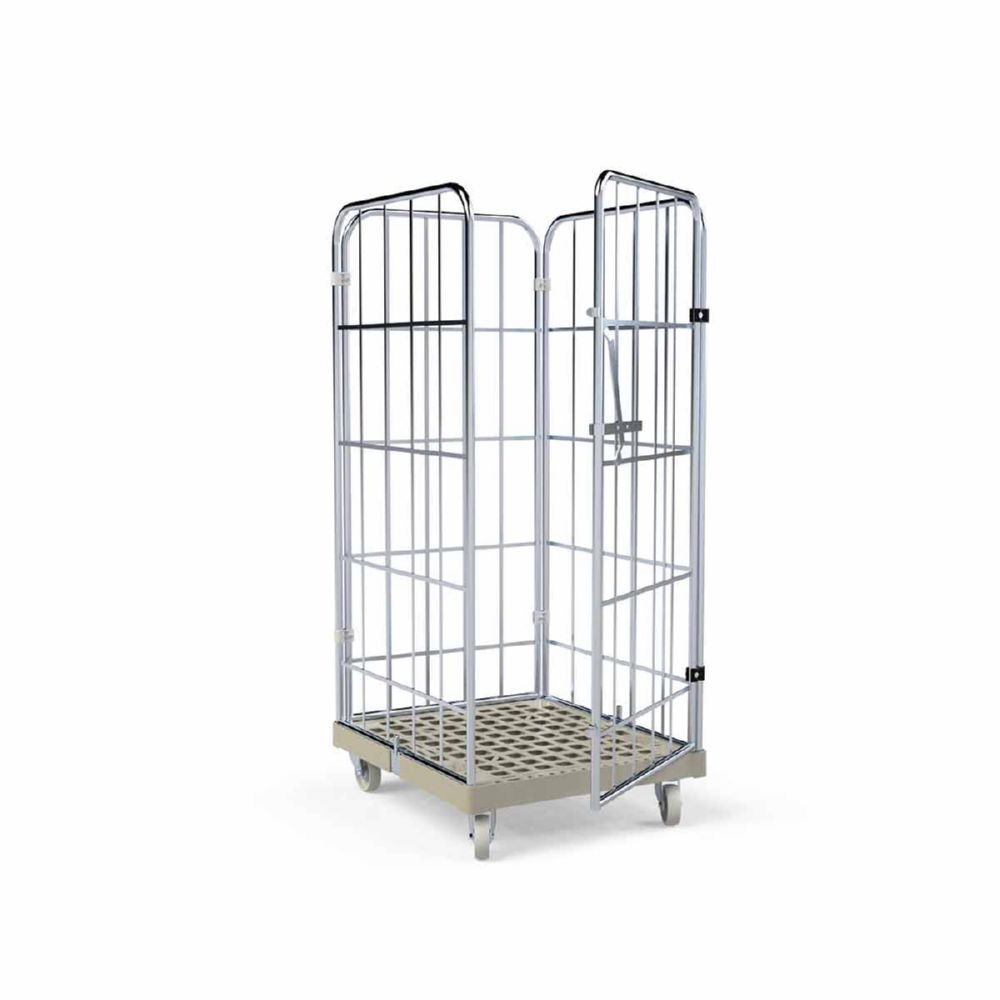 ESB Rollbehälter 1460 KU mit Vorderwand Farbe grau H 1640 mm Produktbild ESB Rollbehälter 1460 KU mit Vorderwand Farbe grau H 1640 mm bild 2