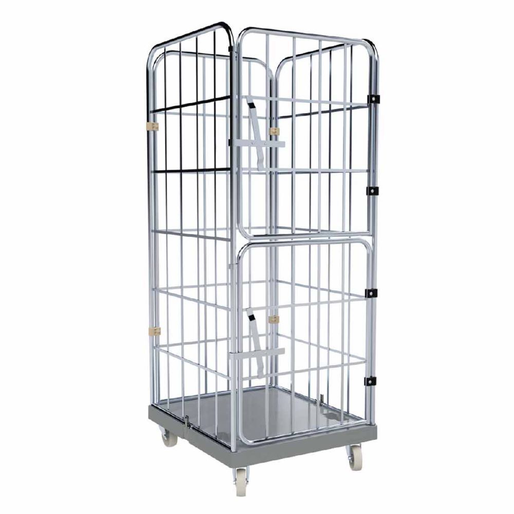 ESB Rollbehälter 1650 KU 2 Vorderwände Frabe grau H 1830 mm Produktbild ESB Rollbehälter 1650 KU 2 Vorderwände Frabe grau H 1830 mm