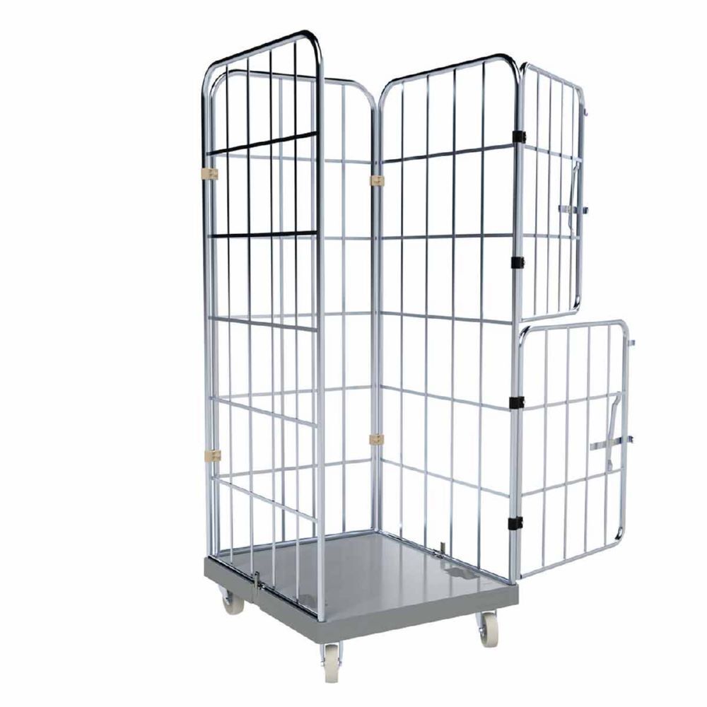 ESB Rollbehälter 1650 KU 2 Vorderwände Frabe grau H 1830 mm Produktbild ESB Rollbehälter 1650 KU 2 Vorderwände Frabe grau H 1830 mm bild 3