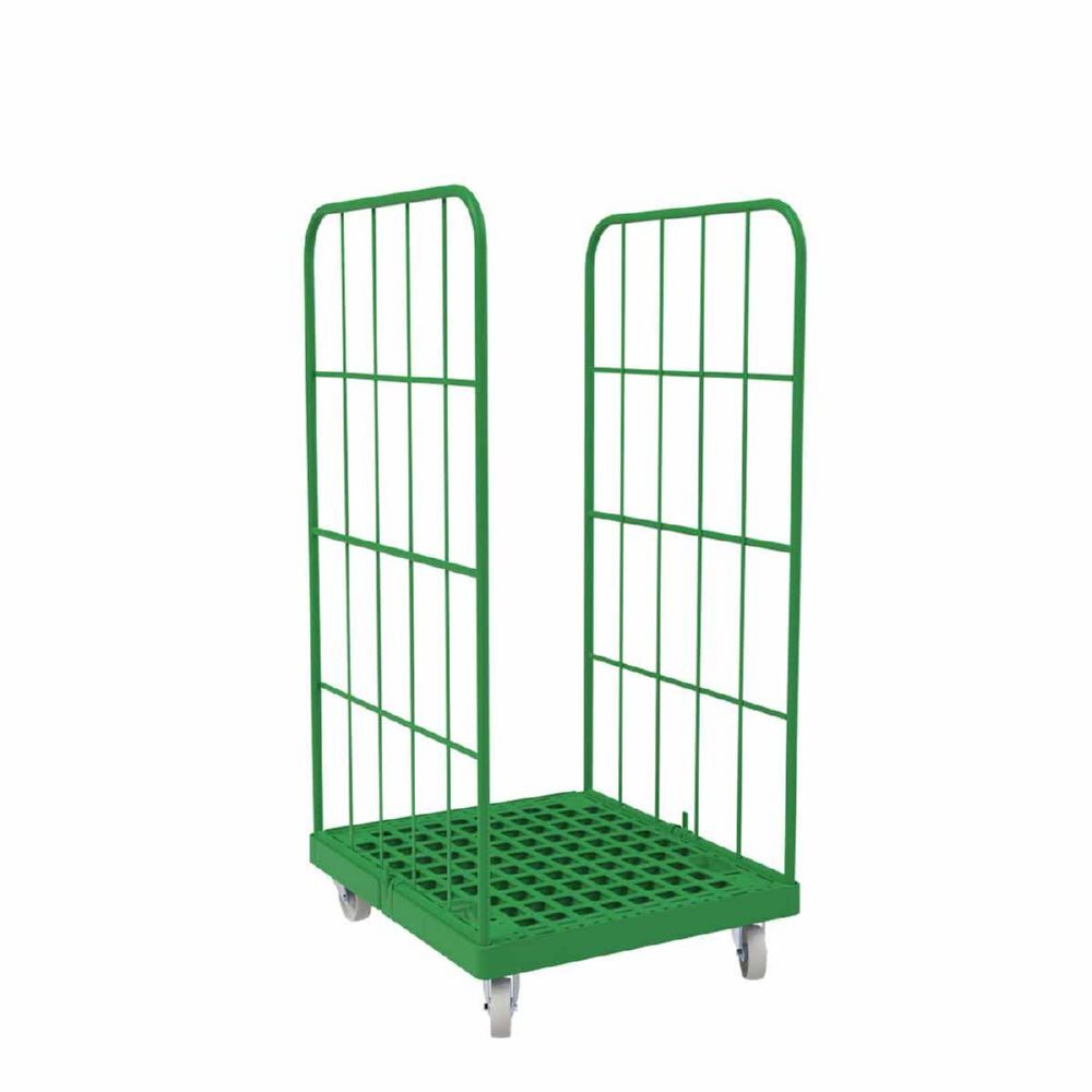 ESB Rollbehälter 1350 KU 2 seitig grün 724 x 815 x 1530 mm Produktbild ESB Rollbehälter 1350 KU 2 seitig grün 724 x 815 x 1530 mm