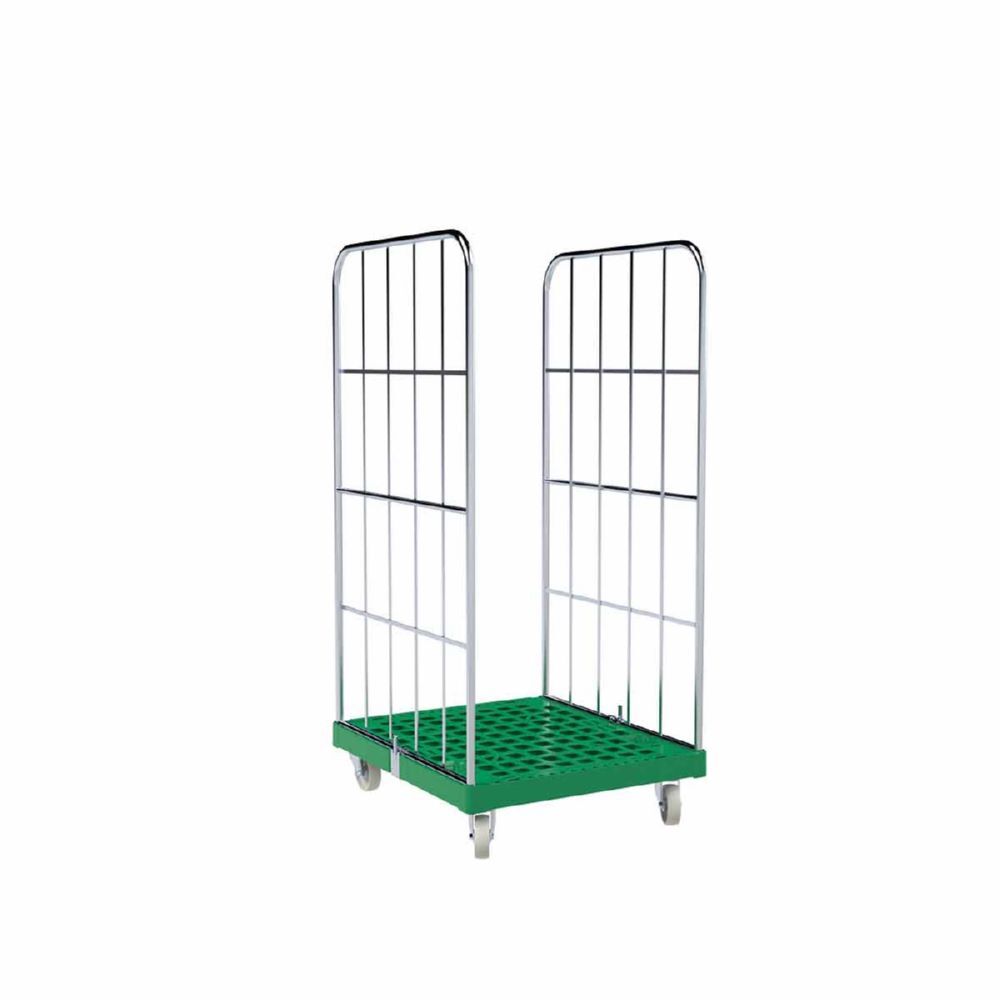 ESB Rollbehälter 1350 KU 2 Cr3 seitig grün 724 x 815 x 1530 mm Produktbild ESB Rollbehälter 1350 KU 2 Cr3 seitig grün 724 x 815 x 1530 mm
