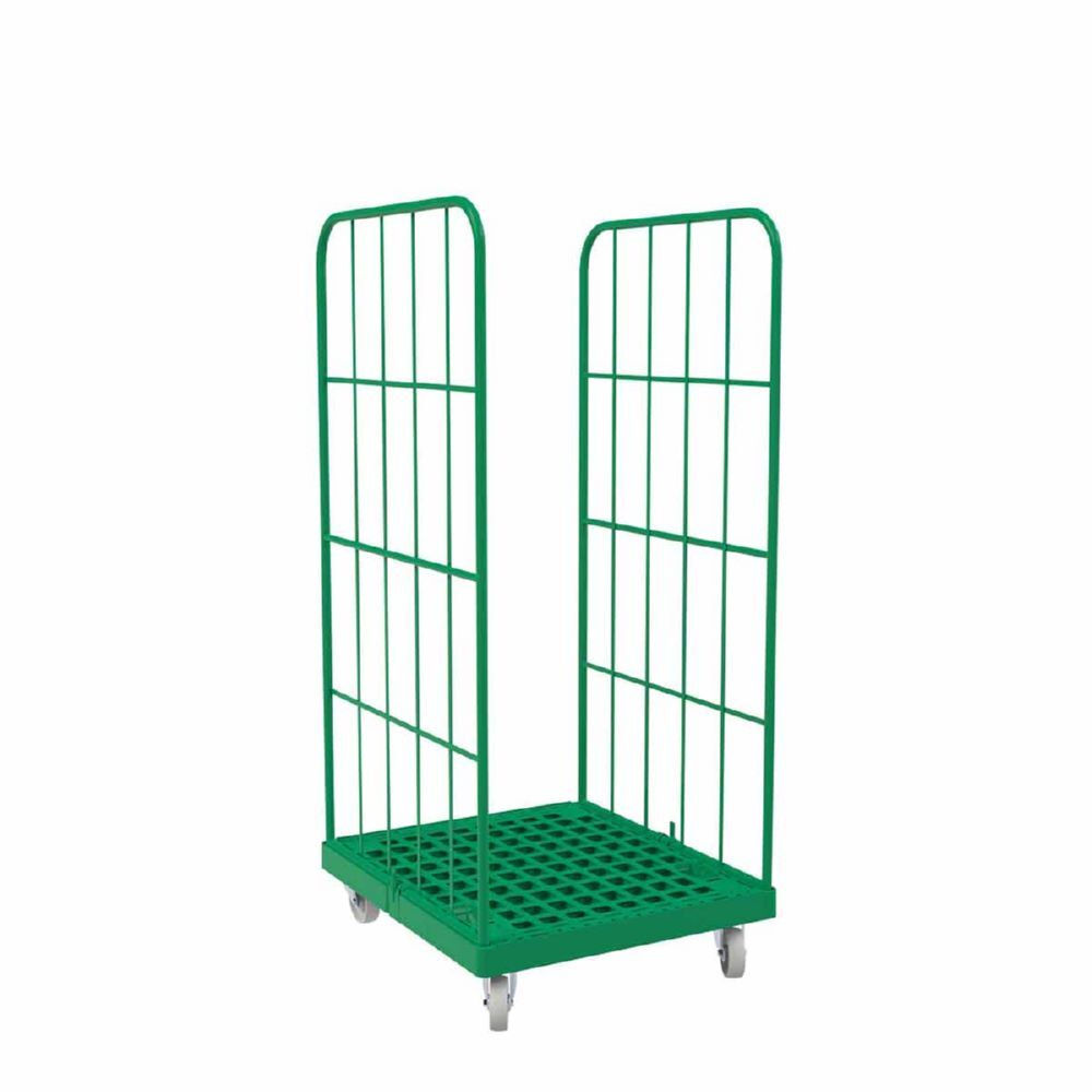ESB Rollbehälter 1450 KU 2 seitig grün 724 x 815 x 1630 mm Produktbild ESB Rollbehälter 1450 KU 2 seitig grün 724 x 815 x 1630 mm