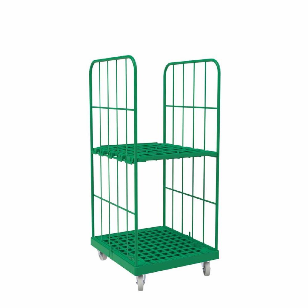 ESB Rollbehälter 1450 KU 2 seitig grün 724 x 815 x 1630 mm Produktbild ESB Rollbehälter 1450 KU 2 seitig grün 724 x 815 x 1630 mm bild 2