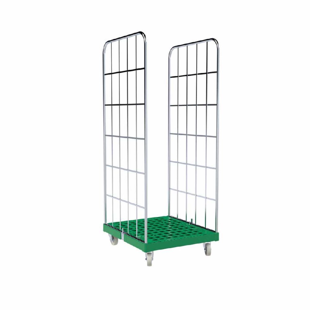 ESB Rollbehälter 1650 KU Cr3 grün 724 x 815 x 1830 mm Produktbild ESB Rollbehälter 1650 KU Cr3 grün 724 x 815 x 1830 mm