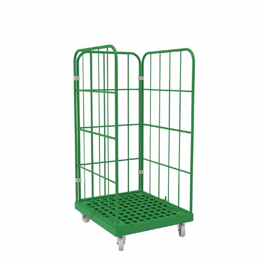 ESB Rollbehälter 1350 KU 3 seitig grün 724 x 815 x 1530 mm Produktbild ESB Rollbehälter 1350 KU 3 seitig grün 724 x 815 x 1530 mm