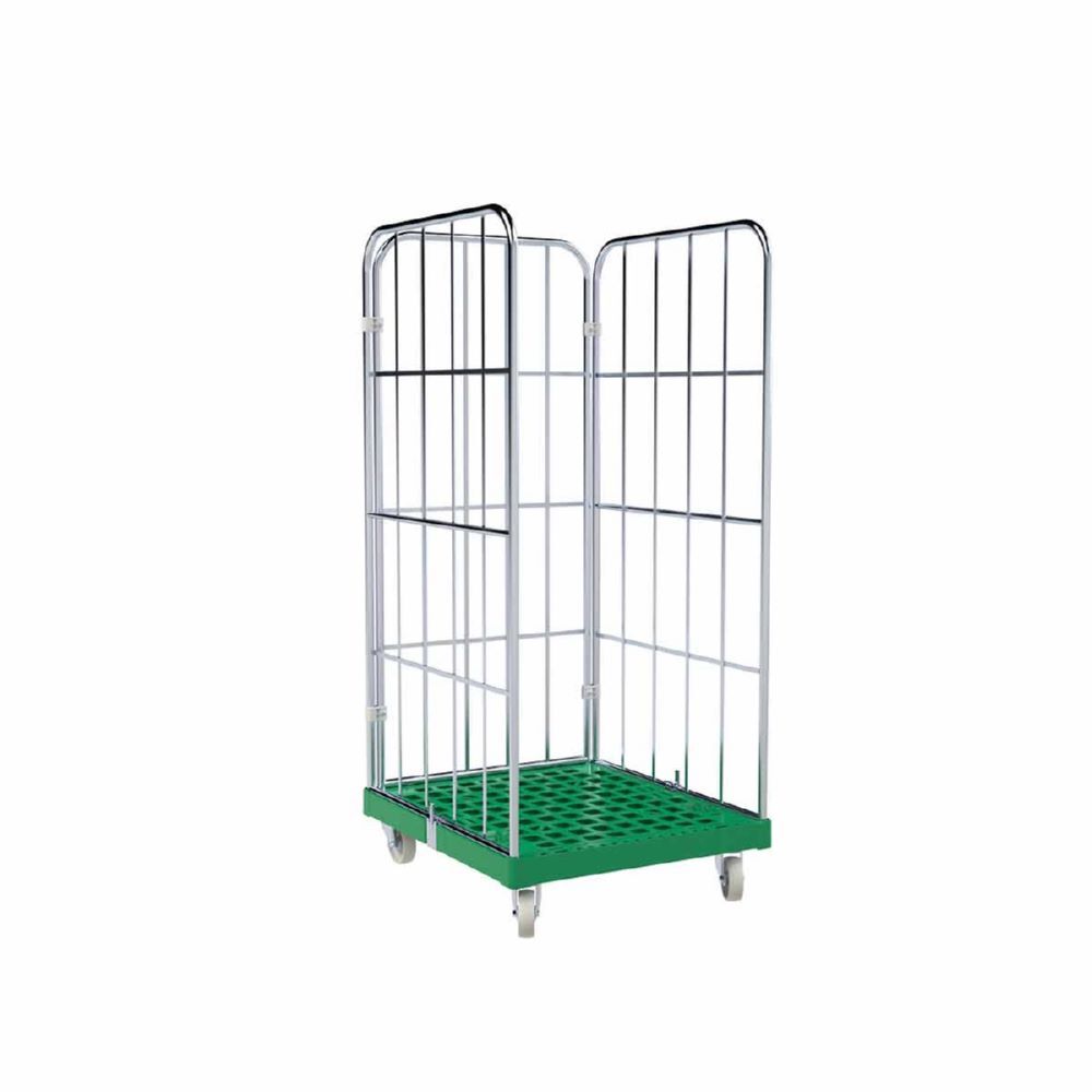 ESB Rollbehälter 1450 KU mit 3 Seiten grün 724 x 815 x 1630 mm Produktbild ESB Rollbehälter 1450 KU mit 3 Seiten grün 724 x 815 x 1630 mm