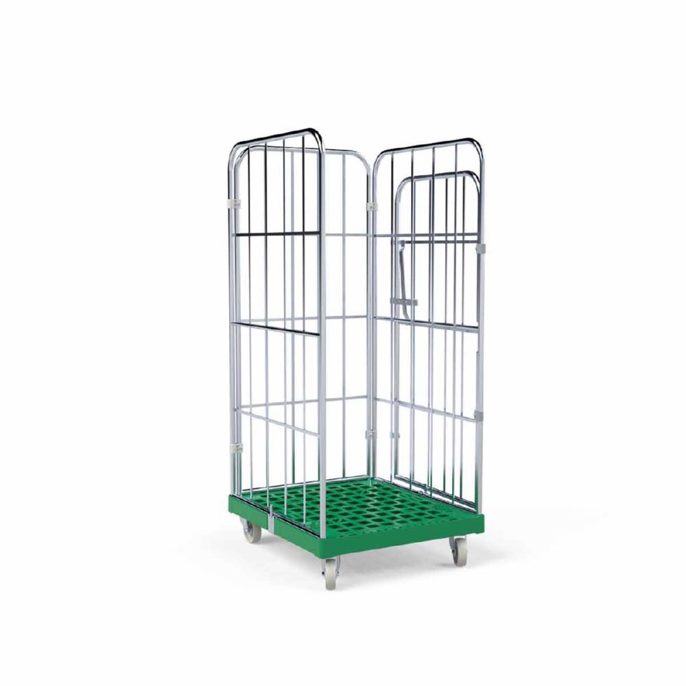 ESB Rollbehälter 1450 KU mit Vorderwand Farbe grün H 1630 mm Produktbild ESB Rollbehälter 1450 KU mit Vorderwand Farbe grün H 1630 mm bild 3