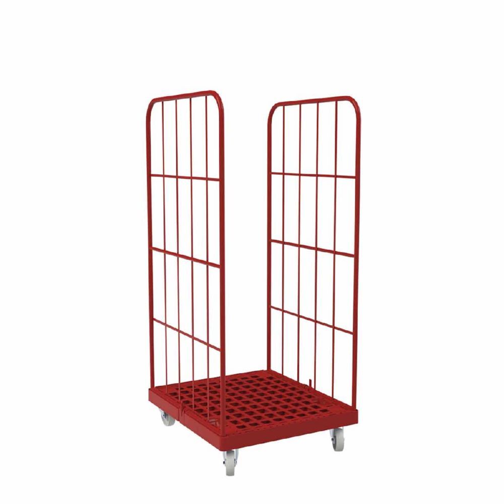 ESB Rollbehälter 1450 KU 2 seitig rot 724 x 815 x 1630 mm Produktbild ESB Rollbehälter 1450 KU 2 seitig rot 724 x 815 x 1630 mm