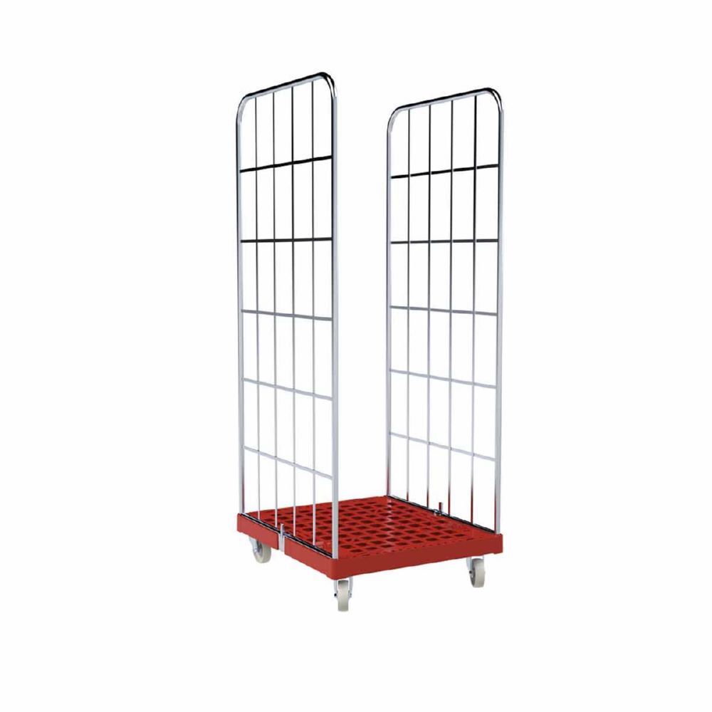 ESB Rollbehälter 1650 KU 2 seitig rot 724 x 815 x 1830 mm Produktbild ESB Rollbehälter 1650 KU 2 seitig rot 724 x 815 x 1830 mm