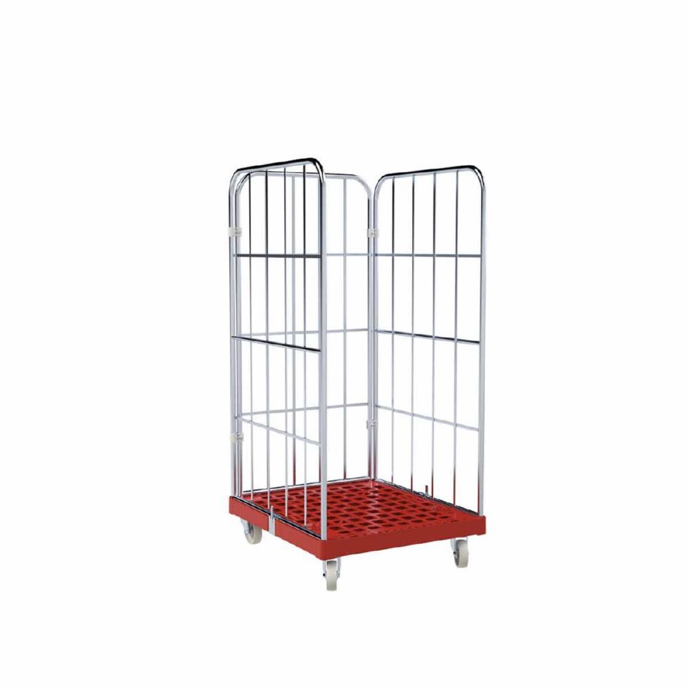 ESB Rollbehälter 1350 KU Cr3 in rot 724 x 815 x 1530 mm Produktbild ESB Rollbehälter 1350 KU Cr3 in rot 724 x 815 x 1530 mm