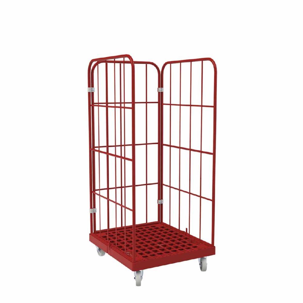 ESB Rollbehälter 1450 KU 3 seitig in rot H 1630 mm Produktbild ESB Rollbehälter 1450 KU 3 seitig in rot H 1630 mm