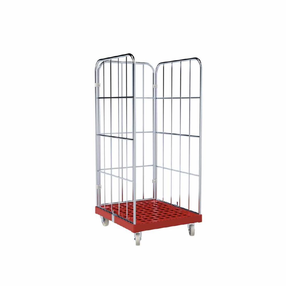 ESB Rollbehälter 1450 KU 3 seitig in rot 724 x 815 x 1630 mm Produktbild ESB Rollbehälter 1450 KU 3 seitig in rot 724 x 815 x 1630 mm