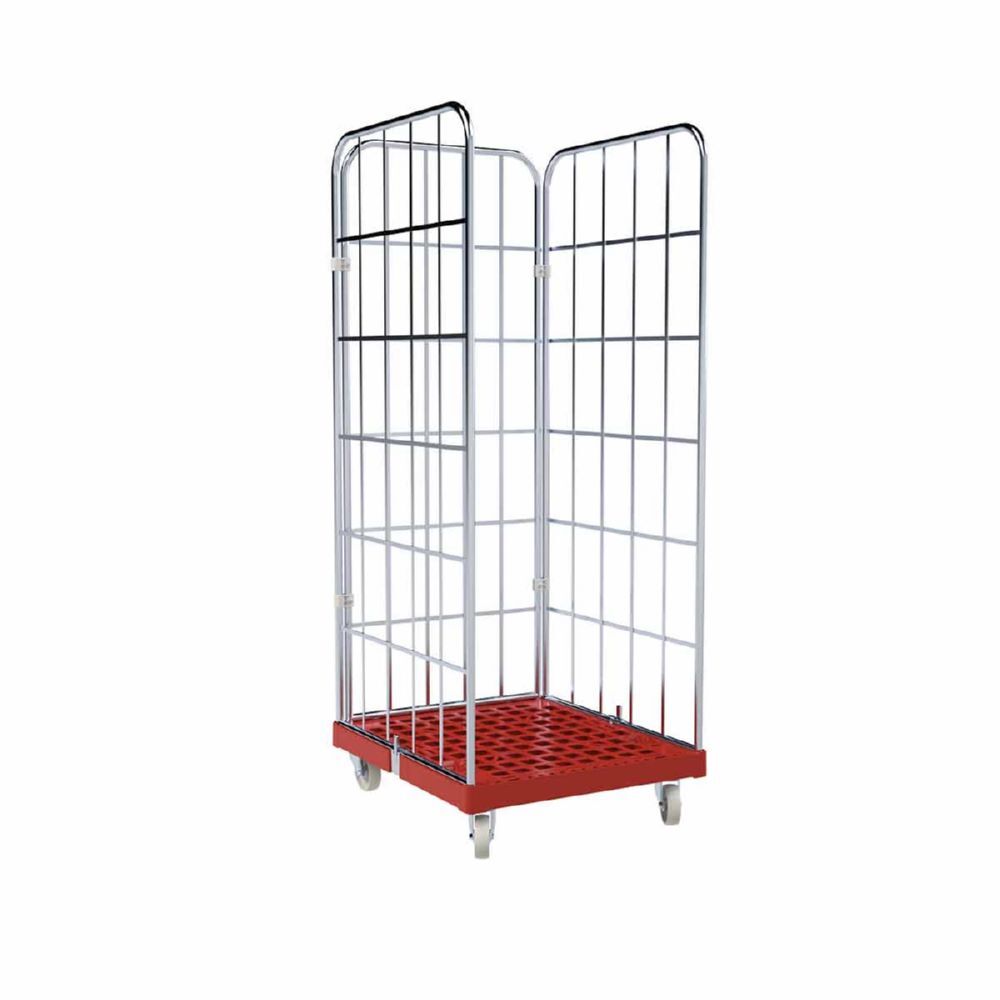 ESB Rollbehälter 1650 KU Cr3 3 seitig rot 724 x 815 x 1830 mm Produktbild ESB Rollbehälter 1650 KU Cr3 3 seitig rot 724 x 815 x 1830 mm
