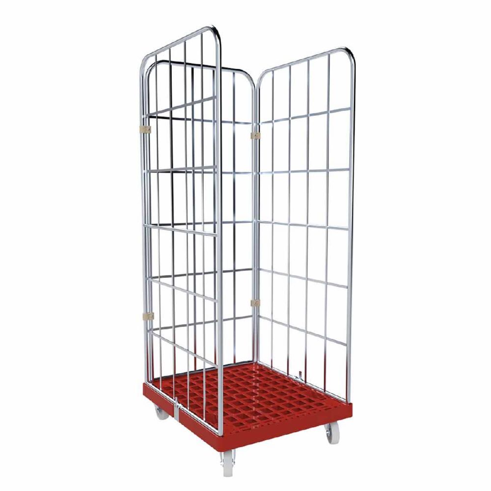 ESB Rollbehälter 1650 KU Typ 3 seitig rot H 1830 mm Produktbild ESB Rollbehälter 1650 KU Typ 3 seitig rot H 1830 mm