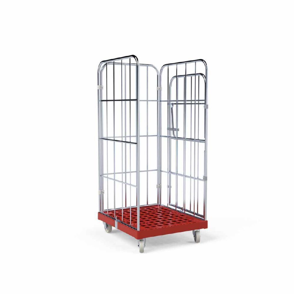ESB Rollbehälter 1450 KU 1 Vorderwand in rot 724 x 815 x 1630 mm Produktbild ESB Rollbehälter 1450 KU 1 Vorderwand in rot 724 x 815 x 1630 mm bild 3