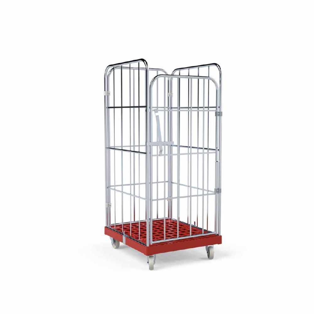 ESB Rollbehälter 1450 KU 1 Vorderwand in rot 724 x 815 x 1630 mm Produktbild ESB Rollbehälter 1450 KU 1 Vorderwand in rot 724 x 815 x 1630 mm bild 4